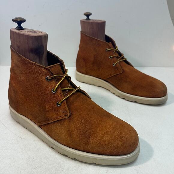 VGUC Rancourt & Co. x Helm Garza Chukka Boot Roughout Suede Wedge USA 11.5 D main image 10
